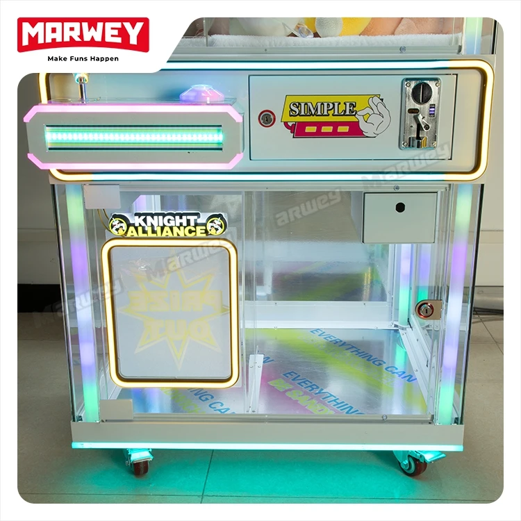 Luxury Transparent Crane Claw Machine for Arcade Center Commercial Coin Operated Gift Toy Doll Catcher Grabber Machine