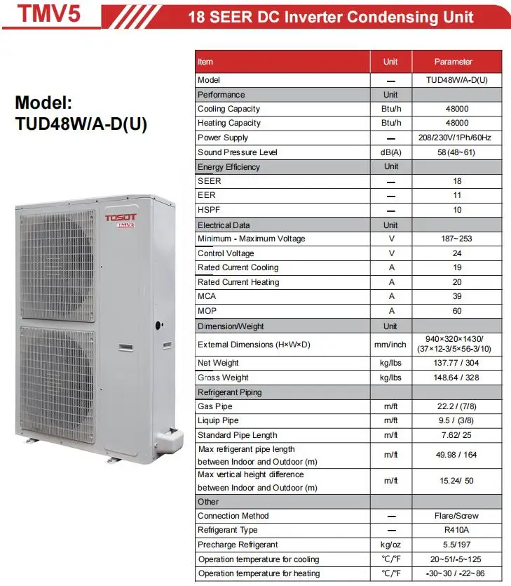 Tosot Gree Brand Unix Unitary Central Ducted Heat Pump System Buy Air Handler Unit,Gree Air