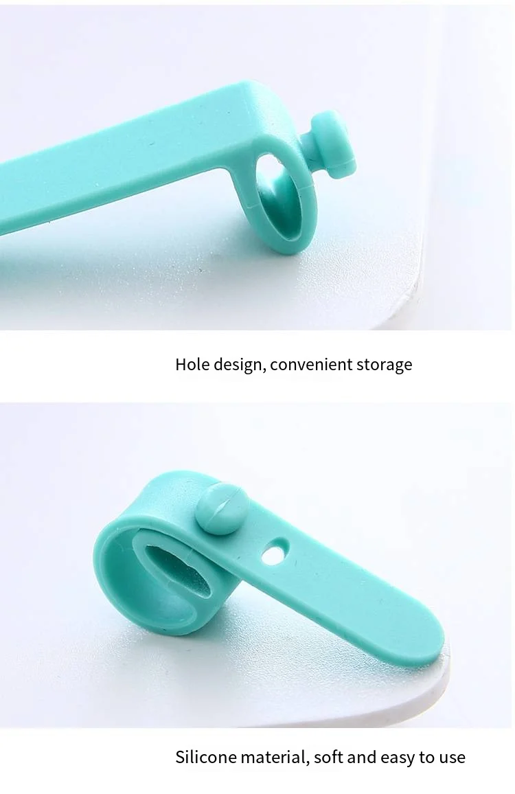 Anti-loss earphone storage silicone strap Strapping tape Cable organizer Clip collector cable organizer supplier