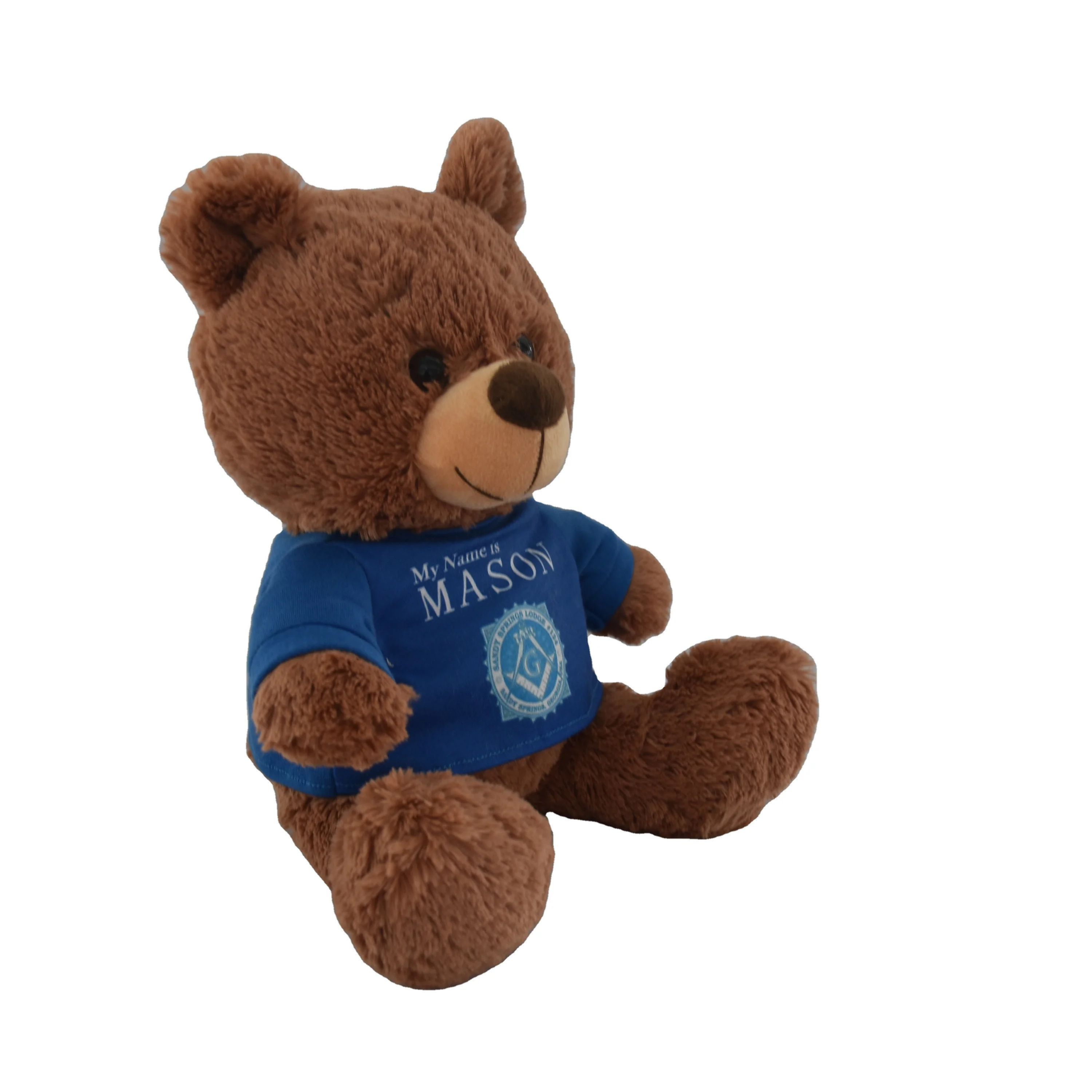 teddy bear logo branded promotional plush toy bear with custom b