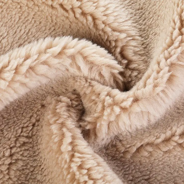 
faux fur sherpa imitation sheep skin borg polyester mix wool 