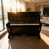 Black Solid-Wood Upright Piano