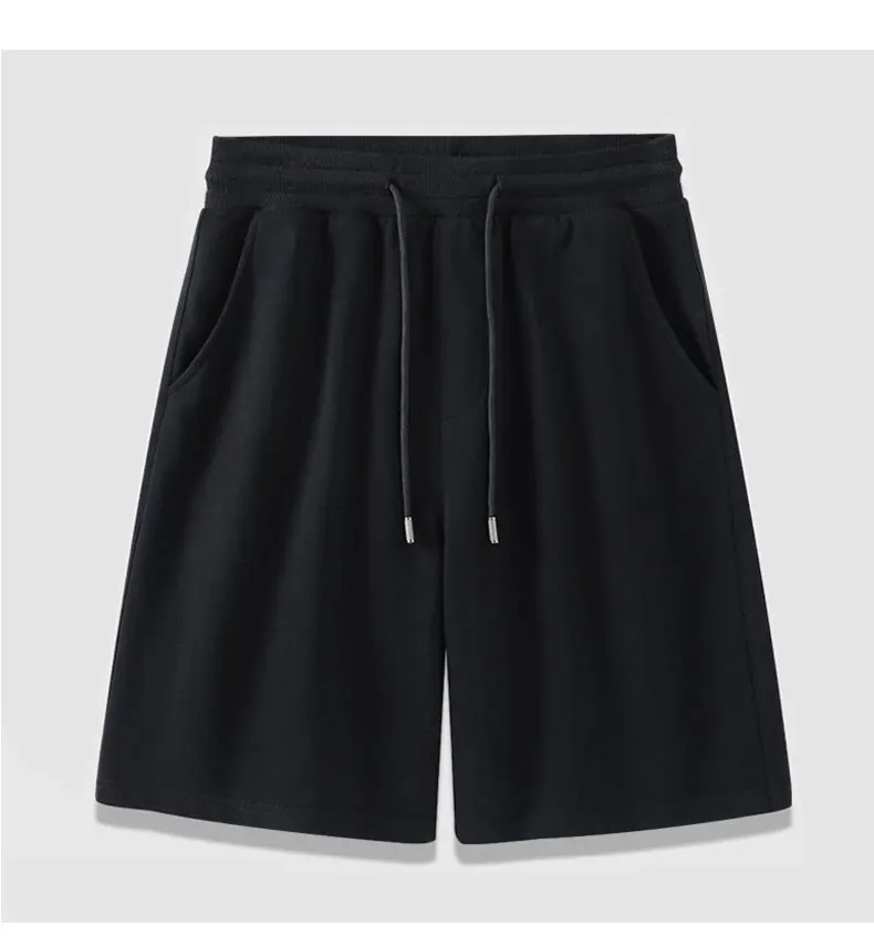 Wholesale summer Men Casual Shorts cotton unisex custom shorts with logo print Solid Elastic breathable Basic men's shorts hot
