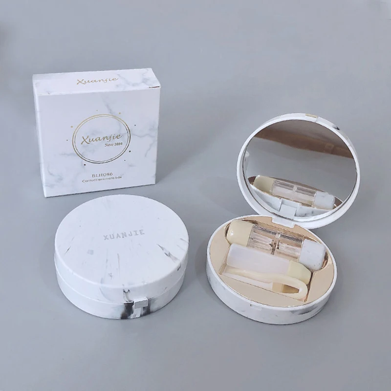 Wholesale Contact Lens Double Cases Plastic Realcon SLH-001 CN BEI 55mm L *12mm G Blue Green Pink Orange White Black