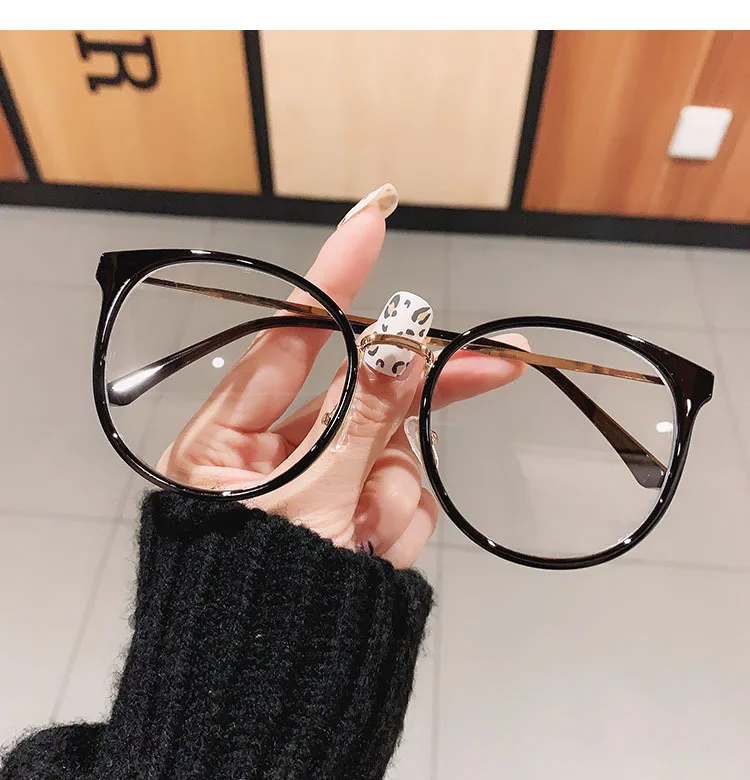 Fashion Designer Metal Frame Oval Shaped Frames Glasses Optical Eyewear Glasses Metal Frame