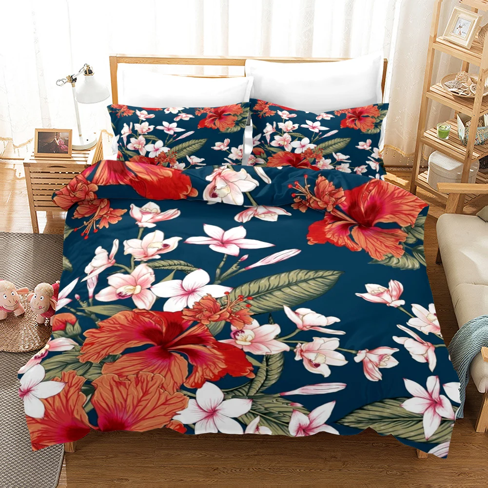 Best seller floral bedding set Flower 2nd duvet cover set printing top rank cheap bed sheets