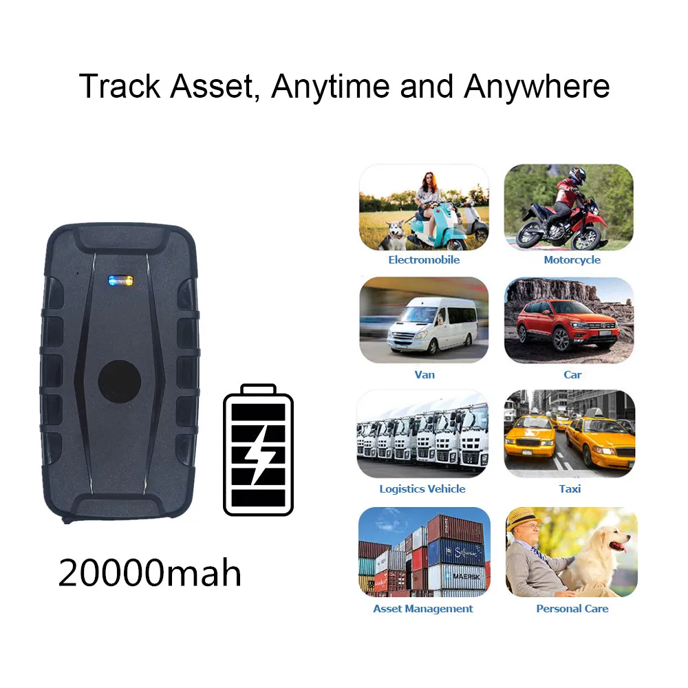 20000mAh Global GPS Locator Tracking Magnet Device Waterproof  Mini 4G Magnetic GPS Tracker
