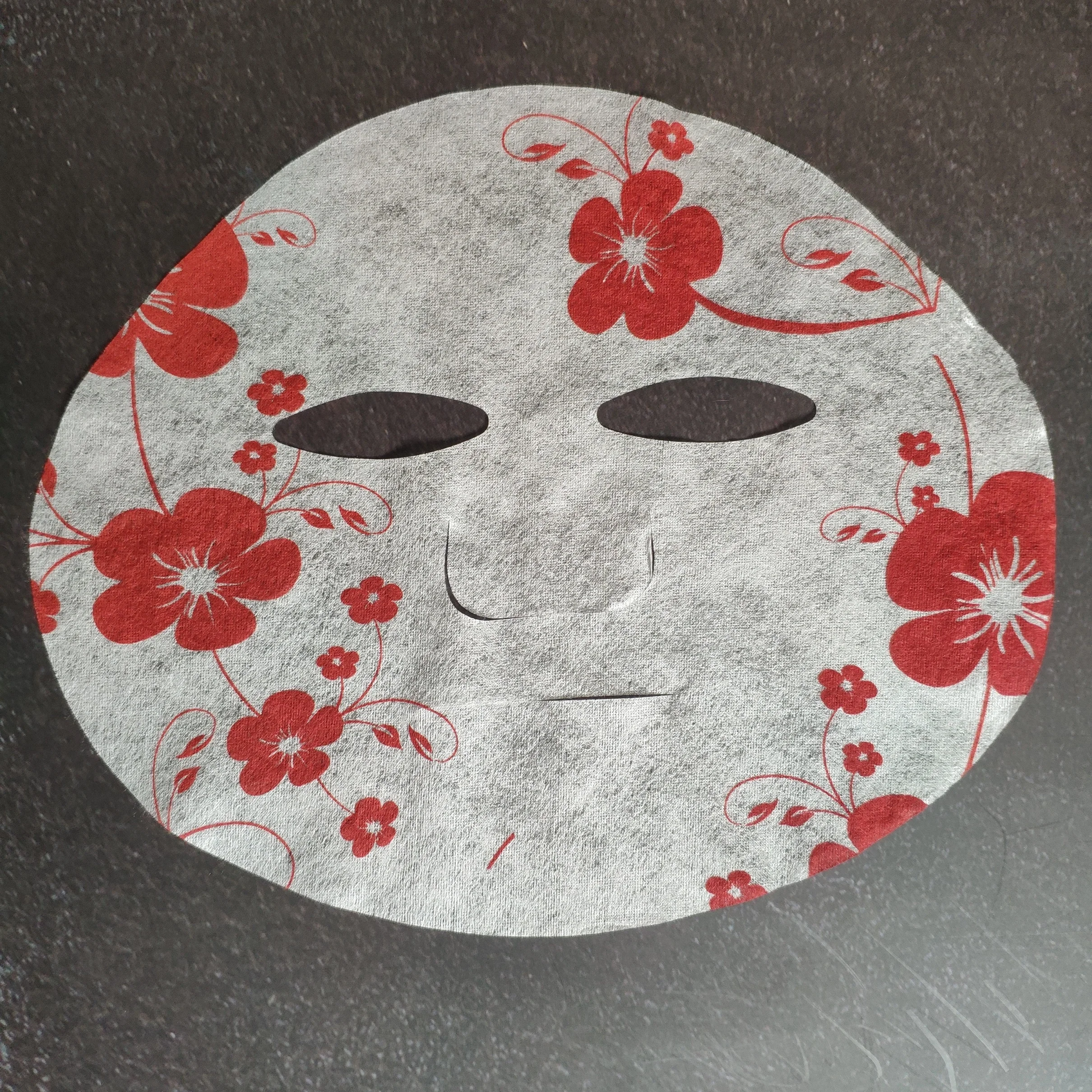 Pattern Printing Mask Bio Cellulose Facial Mask Paper Raw Material Dry Cotton Cloth Non Woven Fabric for Face Mask Sheet