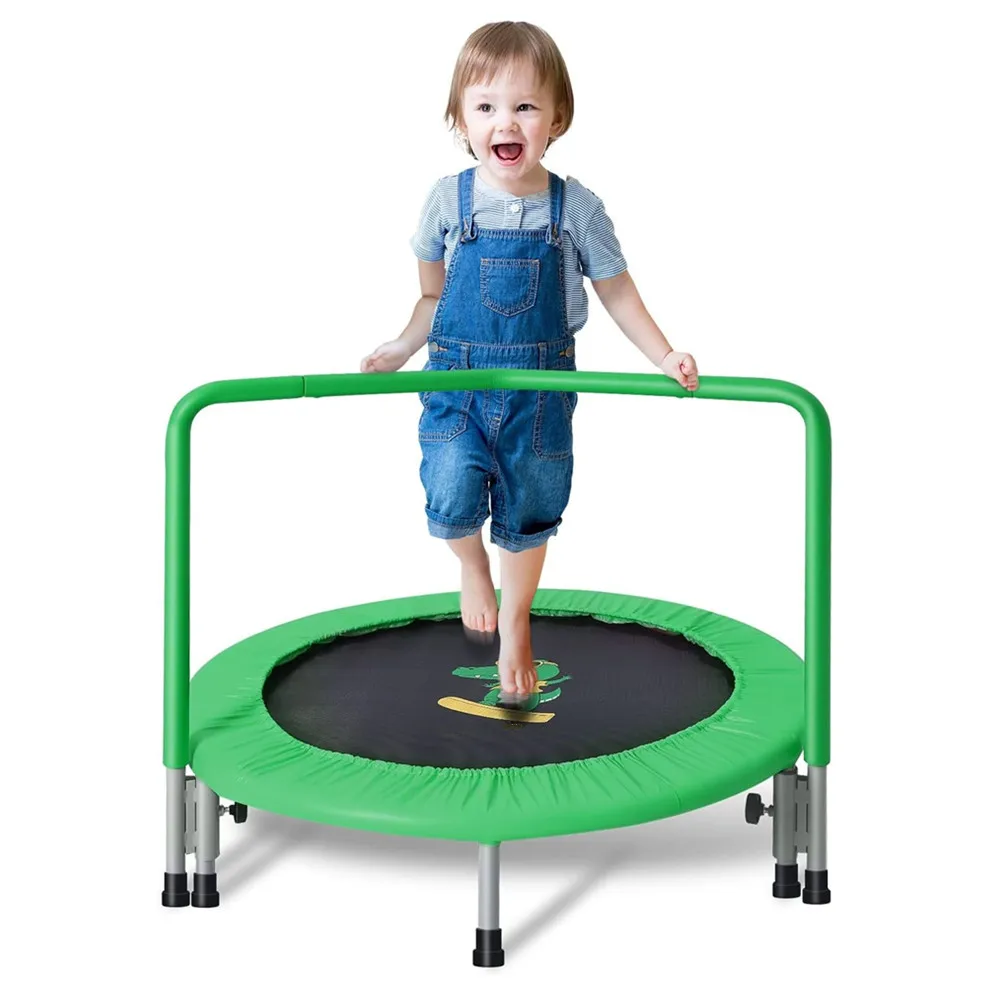 Mini Folding Ages 2 to 5 Toddler Trampoline with Handle Indoor/Garden