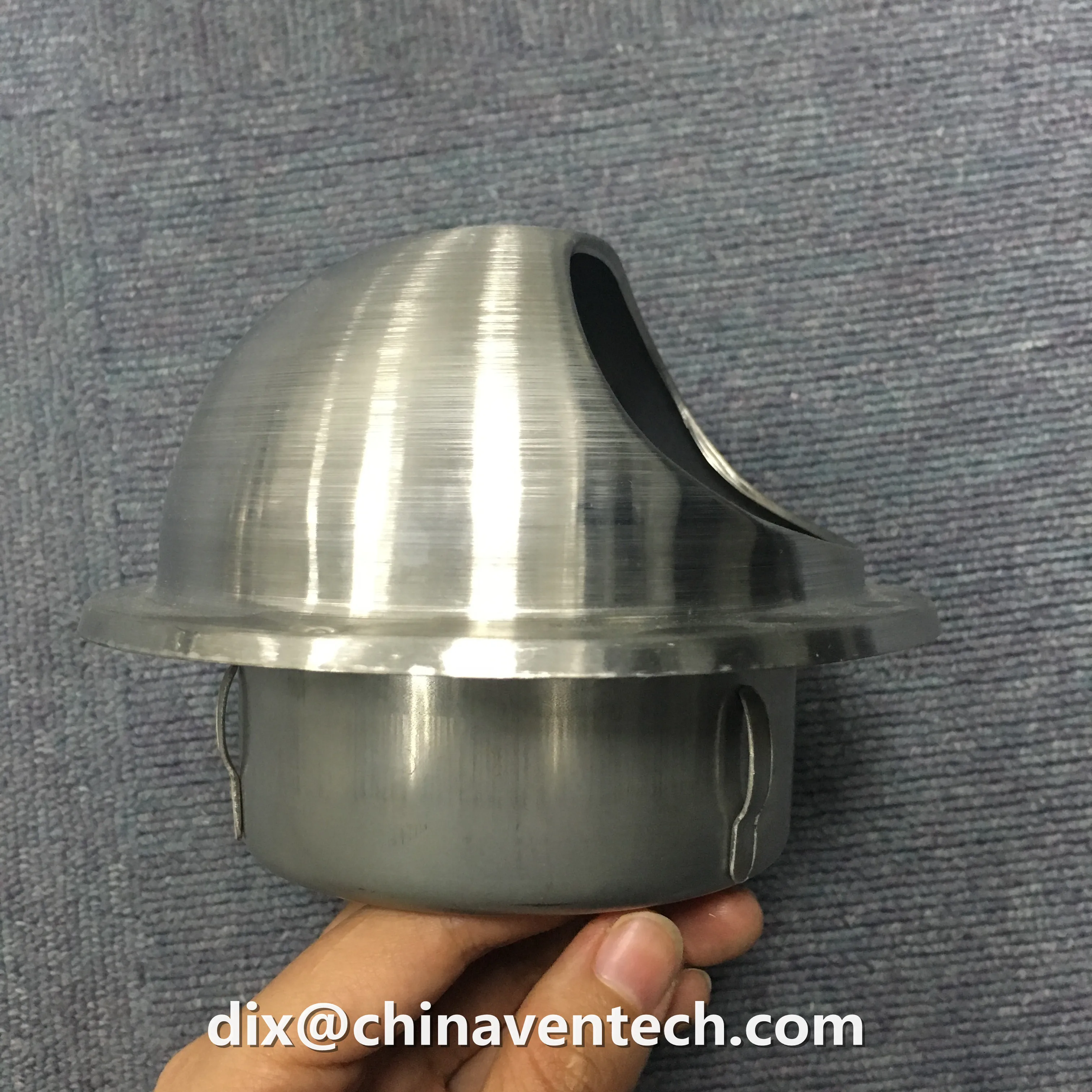 HVAC system 201 stainless steel fresh air vent cover round ball shaped weather louver with insect screen