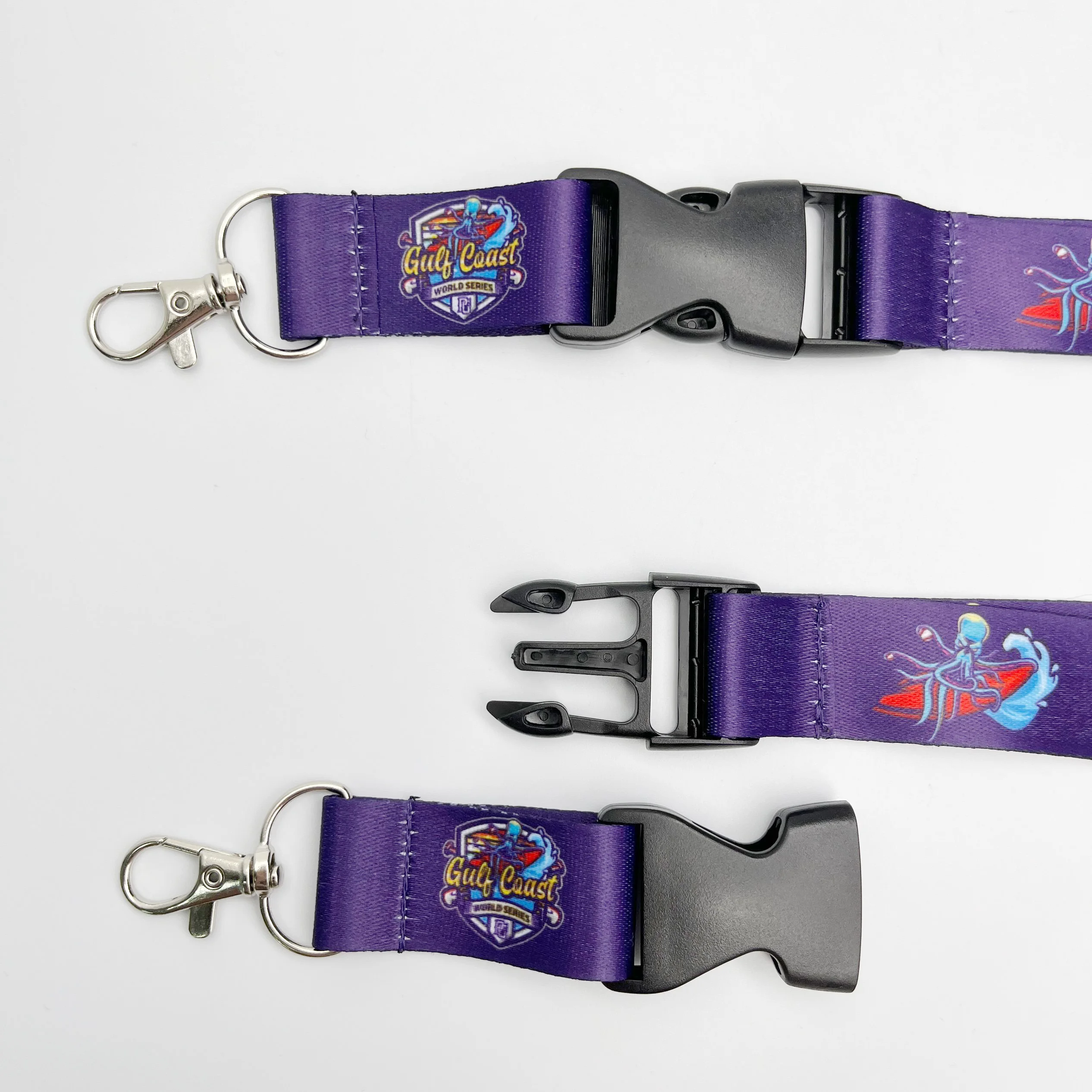 Custom Polyester Lanyard - 25x900mm with Detachable Buckle