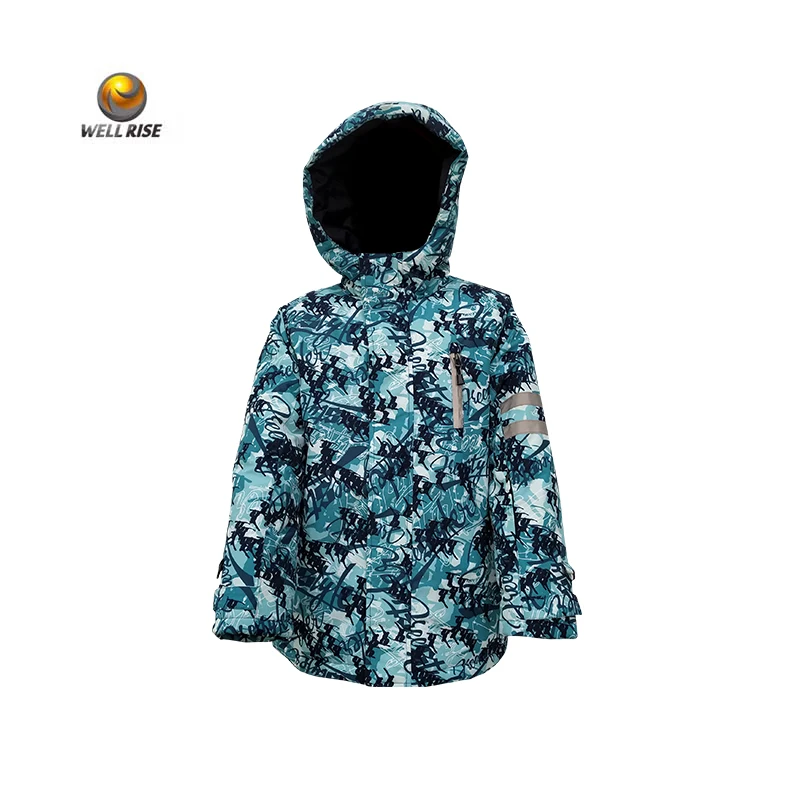 Высококачественная Детская куртка высшего качества, лыжная водонепроницаемая ветрозащитная детская Лыжная одежда с принтом и швом для мальчиков