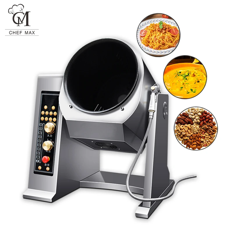Chefmax Custom 3500W Food Cooker Electric Stir Fry Commercial Machine Automatic Intelligent Cooking Wok Robot Fried Rice Machine