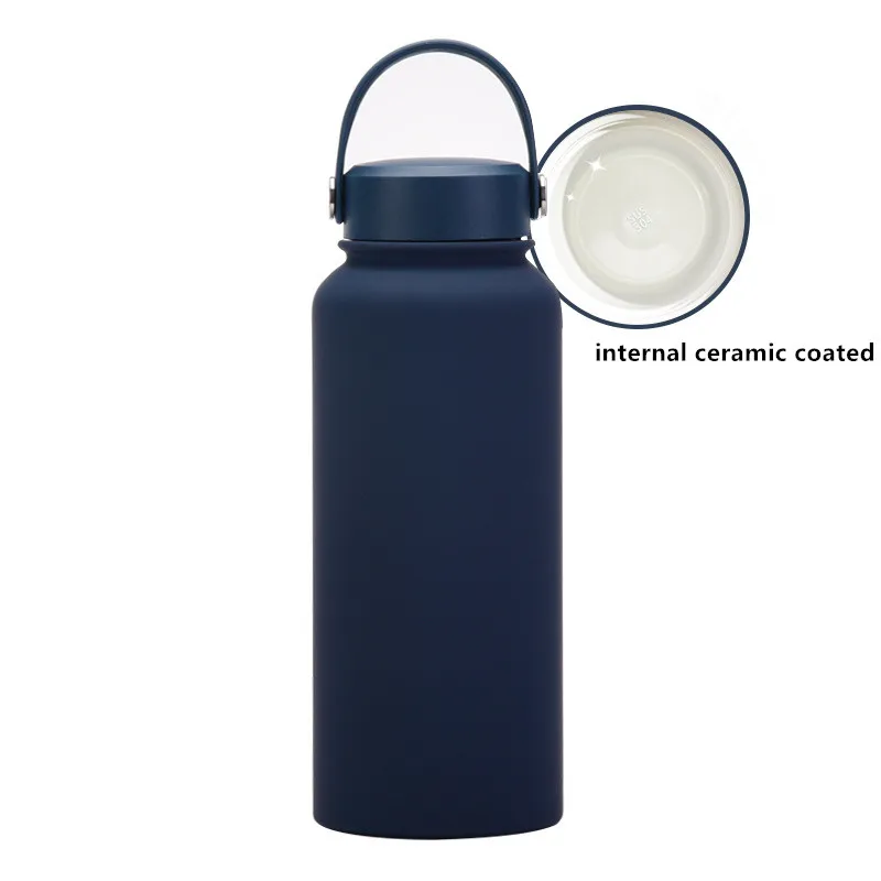 Inner Ceramic Coating 32oz Insulated Water Bottle With Straw,Premium