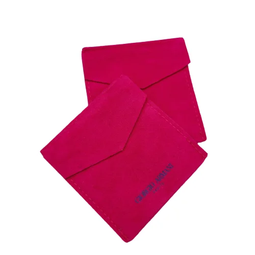 Custom Logo Printed Velvet Envelope Flap Gift Velvet Pouches Luxury Jewelry Velvet Envelope Bag