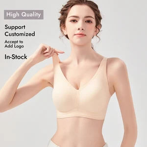 New Style No Wire Custom Full Coverage Nylon Spandex Lady Support and Lift Push up Seamless Comfortable Sport Smoothing Bra
