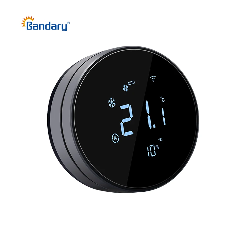 Bandary Voice Control Touch Screen Display Smart Home Programmable Modbus Digital Thermostat Wifi for Fan Coil