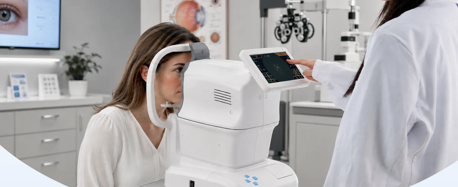Tonometer SK-5000B Automatic Digital Eye Pressure Measuring Ophthalmic Non-contact Air Puff Tonometer with Cornea Thickness
