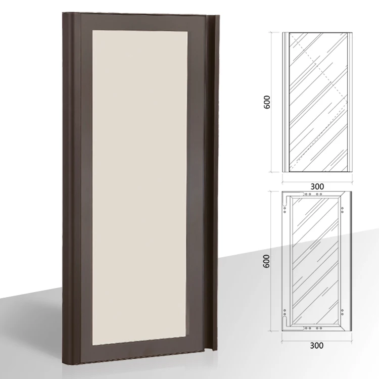 6063 T5 T6 Anodized Powder Coated Aluminum Profiles Modern Minimalist Luxury Modular Custom Metal Frames for Closet Door