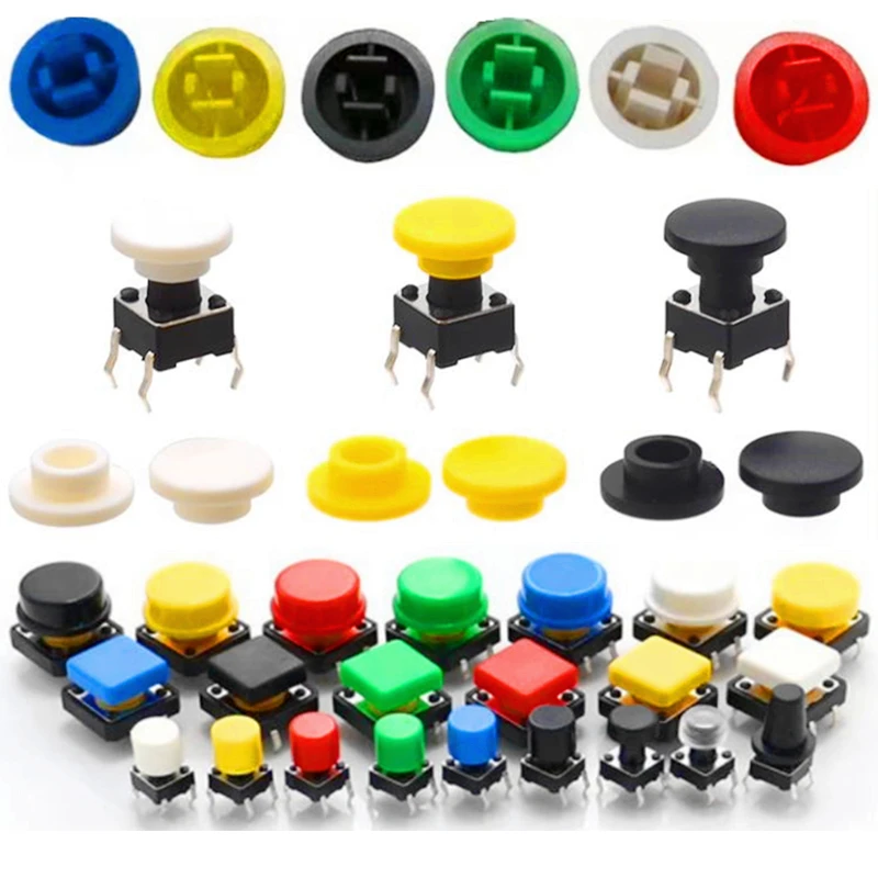 UNIBRIDGE Mini Power Push Button Switches Cover for 2 3 4 5.2 6 7 8 9 10 12 PCB Toggle Capable