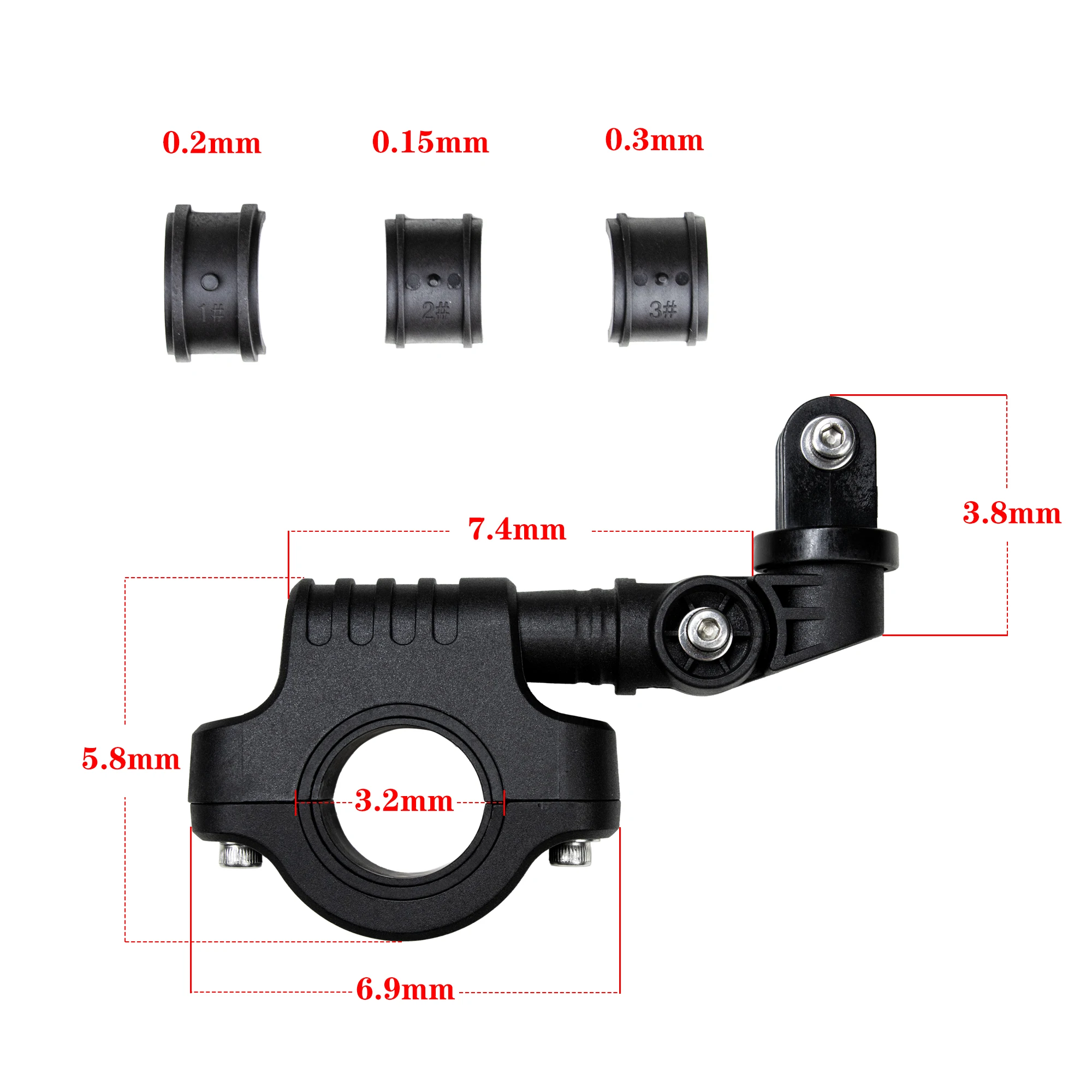 Anti Theft Insta 360 Universal Vertical Tube Motorcycle Bicycle Bike Handlebar Clamp Camera Mount Bracket for GoPro Hero 12 11 9