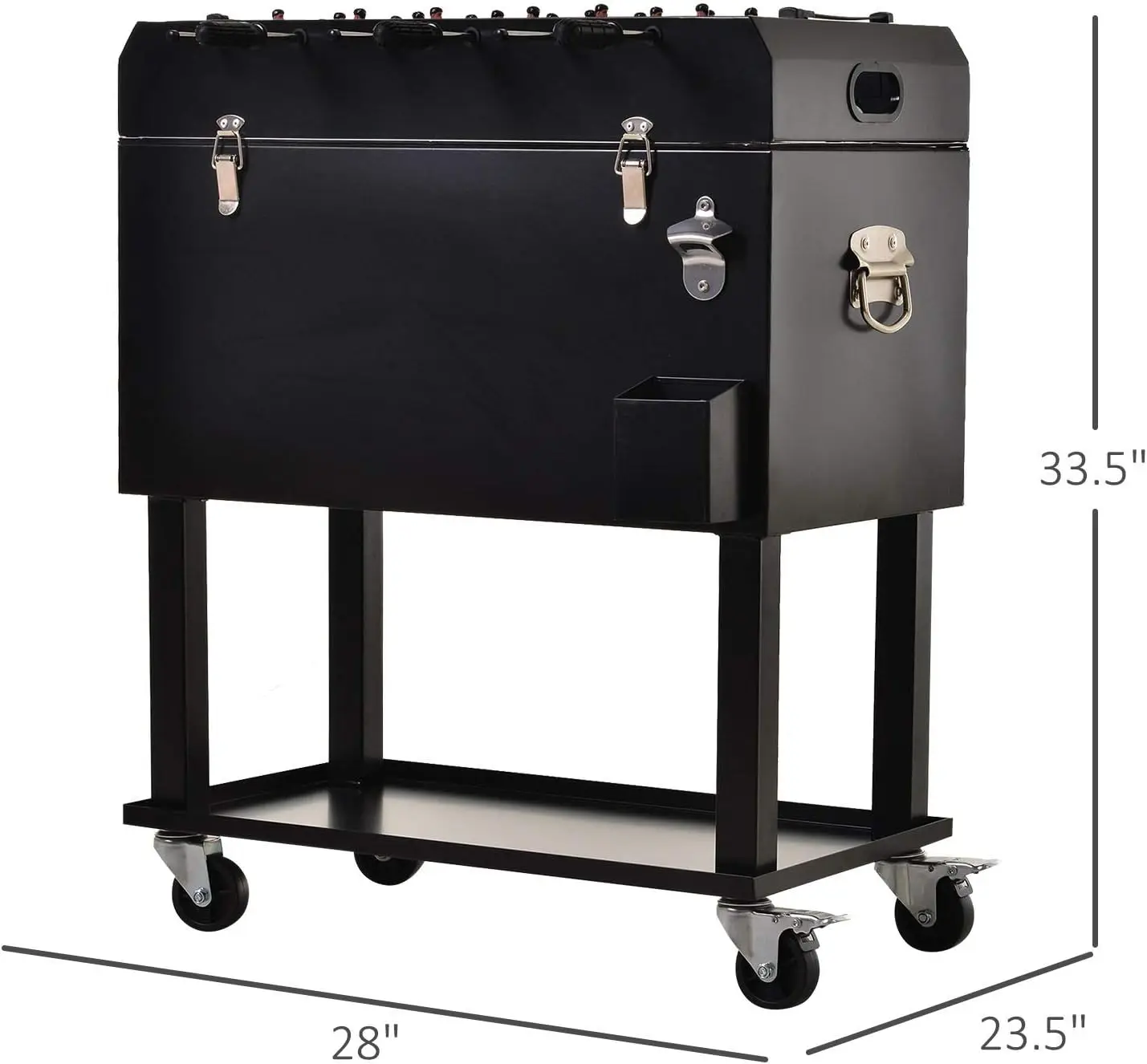 Metal Foosball Cooler Box Multifunctional Cooling Box Football Table Cooler for Outdoor BBQ Party