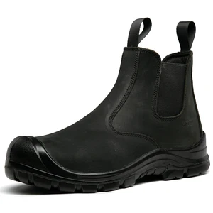 Breathable Light Weight Men Brand Chelsea Work Boots Steel Toe Israel Safety Shoes