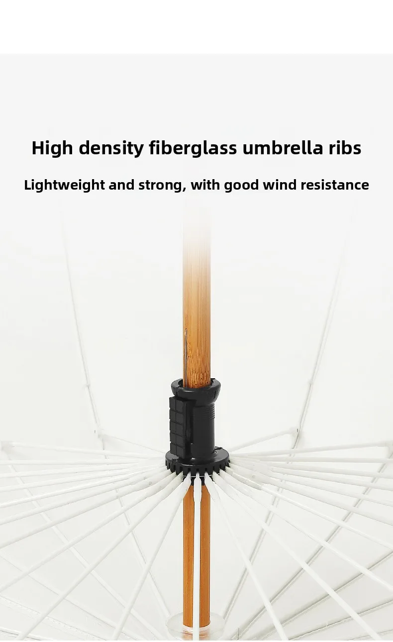 product custom vintage manual 24 ribs long straight wood handle umbrella with decorative tassels  storage bag for cosplay events  gift-4
