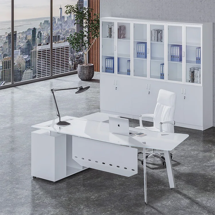 Modern Glass Top Office Table Design Executive Desk Office Furniture ...