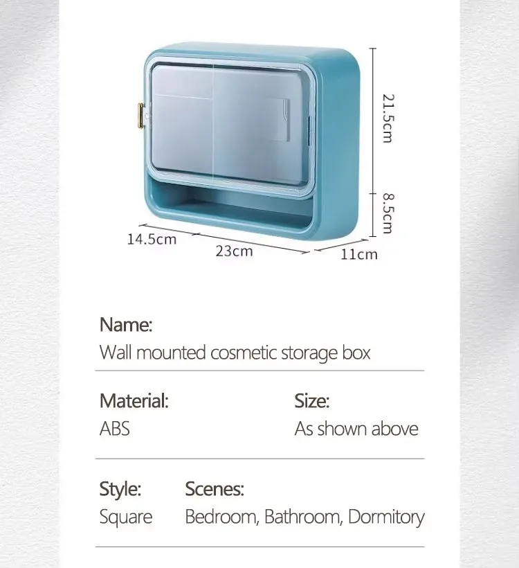 Large Capacity Waterproof & Dustproof Transparent Plastic Storage Box for Bathroom & Kitchen Wall for Organization & Aesthetics manufacture