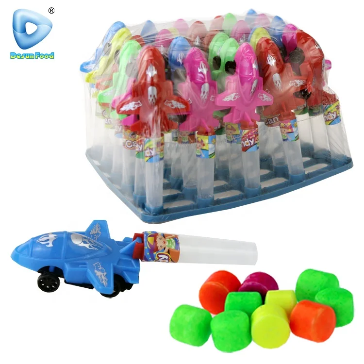 Лидер продаж цветной забавный пластиковый самолет игрушка конфеты для