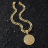 Ciondolo in oro+catena cubana da 50 cm