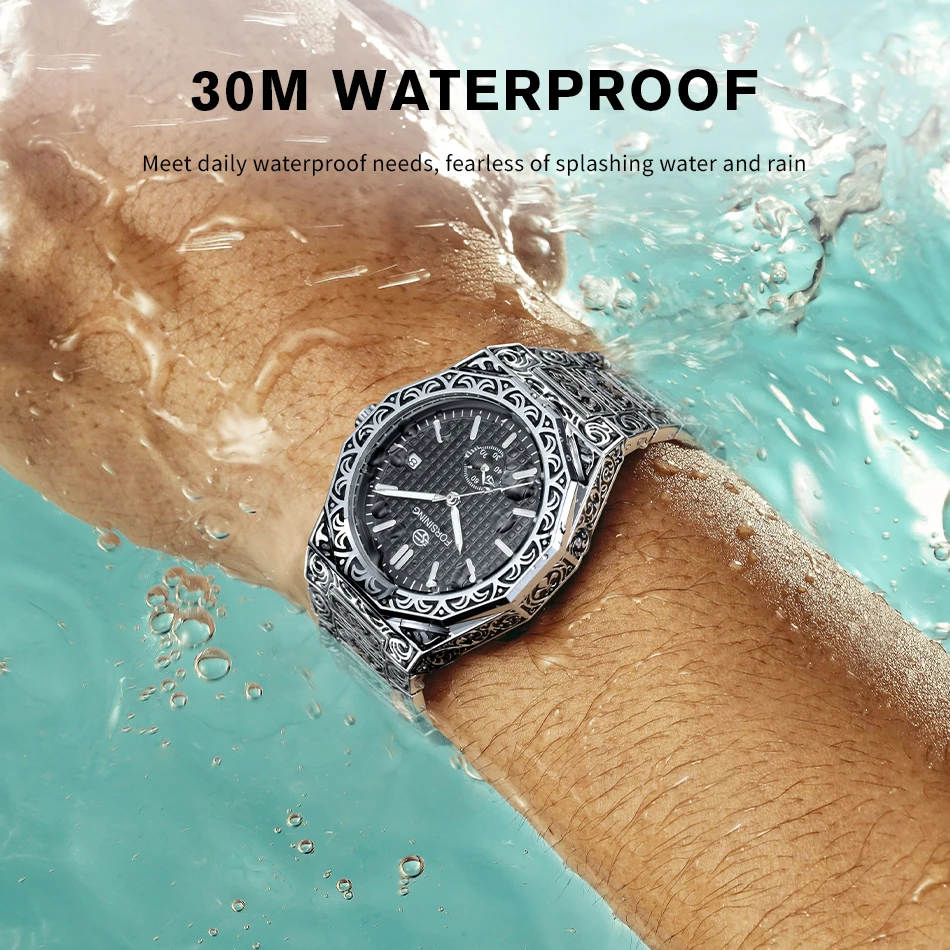 WINNER Men's Automatic Sport Watch - Stainless Steel