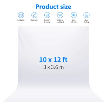 Neewer 3x3.6M PRO Photo Studio Premium Polyester Collapsible Backdrop Background for Photography,Video and Television detail image
