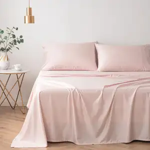 New Design Simple Style Bamboo Bedding Set Bed Quilt Cover Luxury Sheet