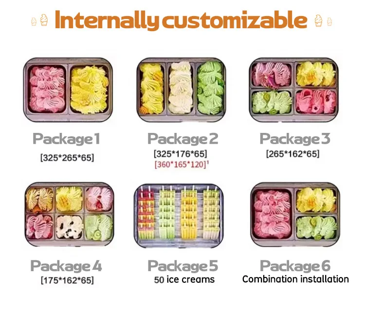 Prosky Special Offer Glass Mini Ice Cream Dipping Cabinets Gelato Display Freezer