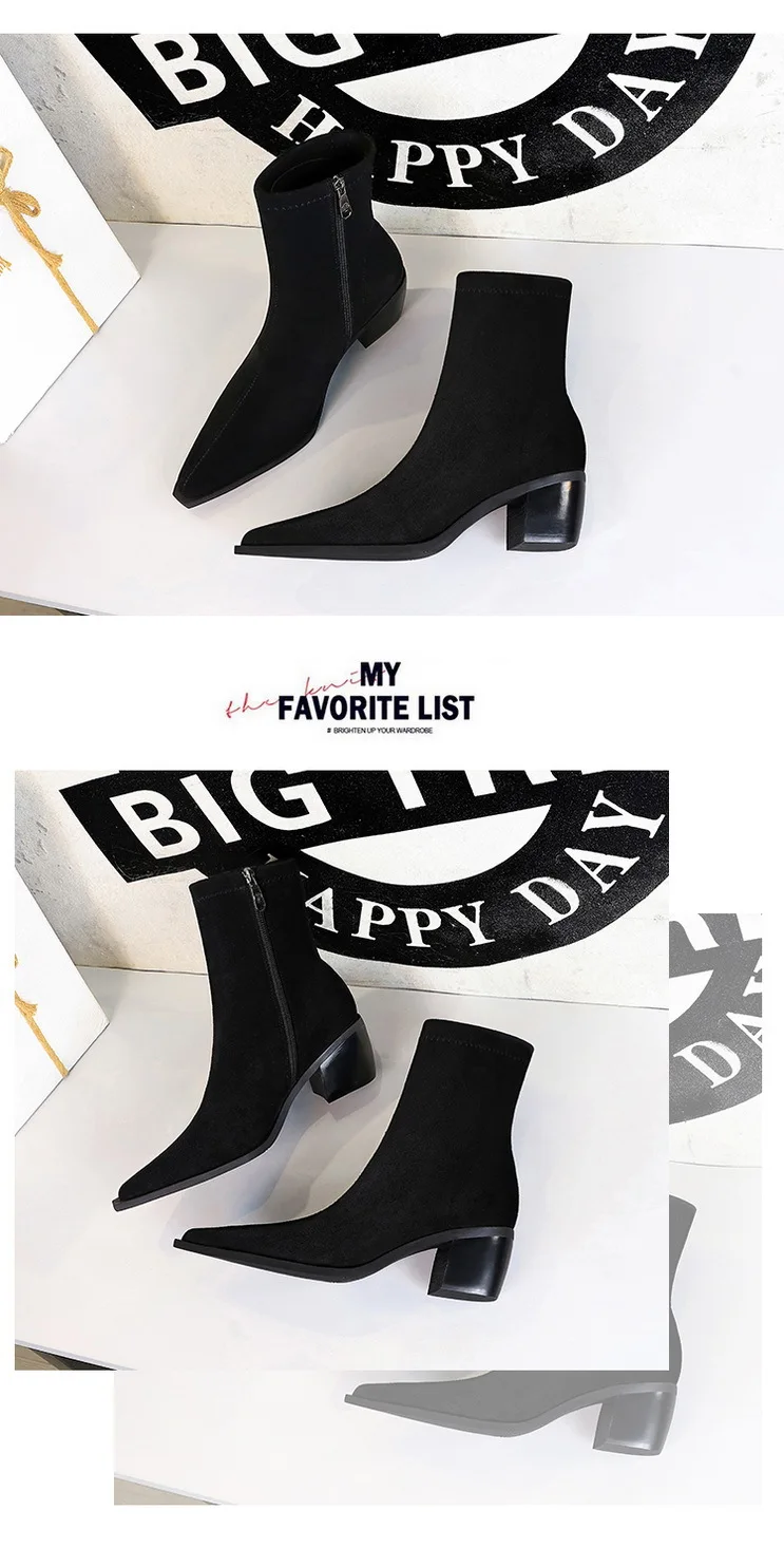 Fashion Hot Sale Womens Ankle Booties High Heel Ladies Designer