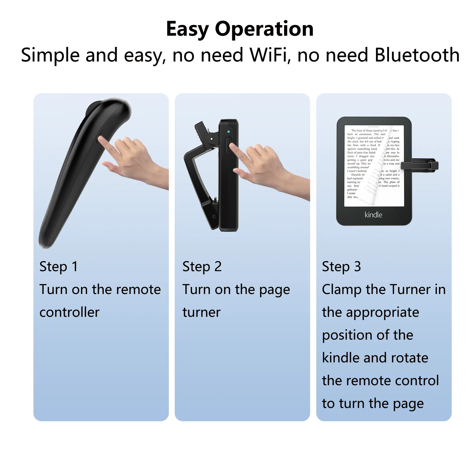 신제품 RF 리모컨 페이지 터너 플라스틱 호환 킨들 코보 무선 카메라 비디오 녹화 리모컨 아이폰 아이패드용
