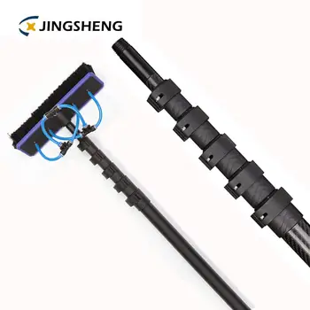 manufacture linkage filtration system commercial resin bag water fed microfiber brushes window cleaning pole