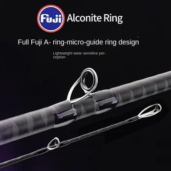 Qing Xiu Lei Qiang Lu Ya Carbon Fishing Rod Fuji a Ring Super Hard XXH Action 2.19-2.28m River Use Remote Throat Cross Border – Hard Lure – view 3