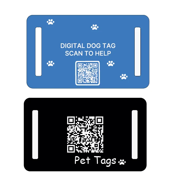 Hot Programmable Nfc Dog Tags Rfid Silicone Pet Collar Unique Qr Code Pet  ID Tracking Tag for Pets