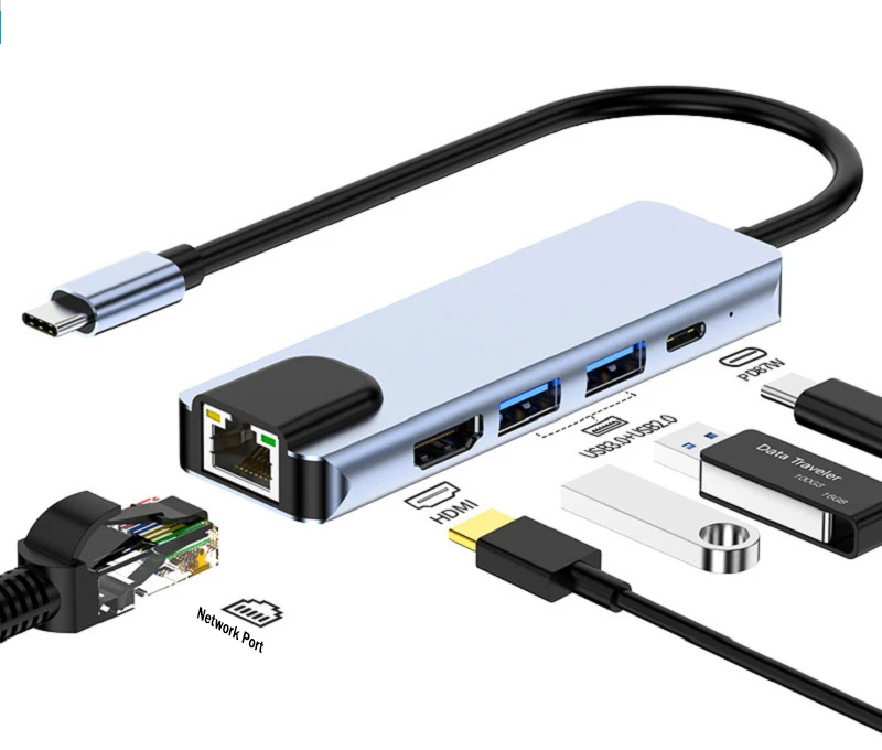 5-in-1 USB HUB, 5 Port Fast Charging USB Hub - Image 8
