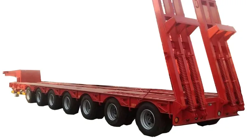 2 lines 4 axles multi axles lowbed trailer