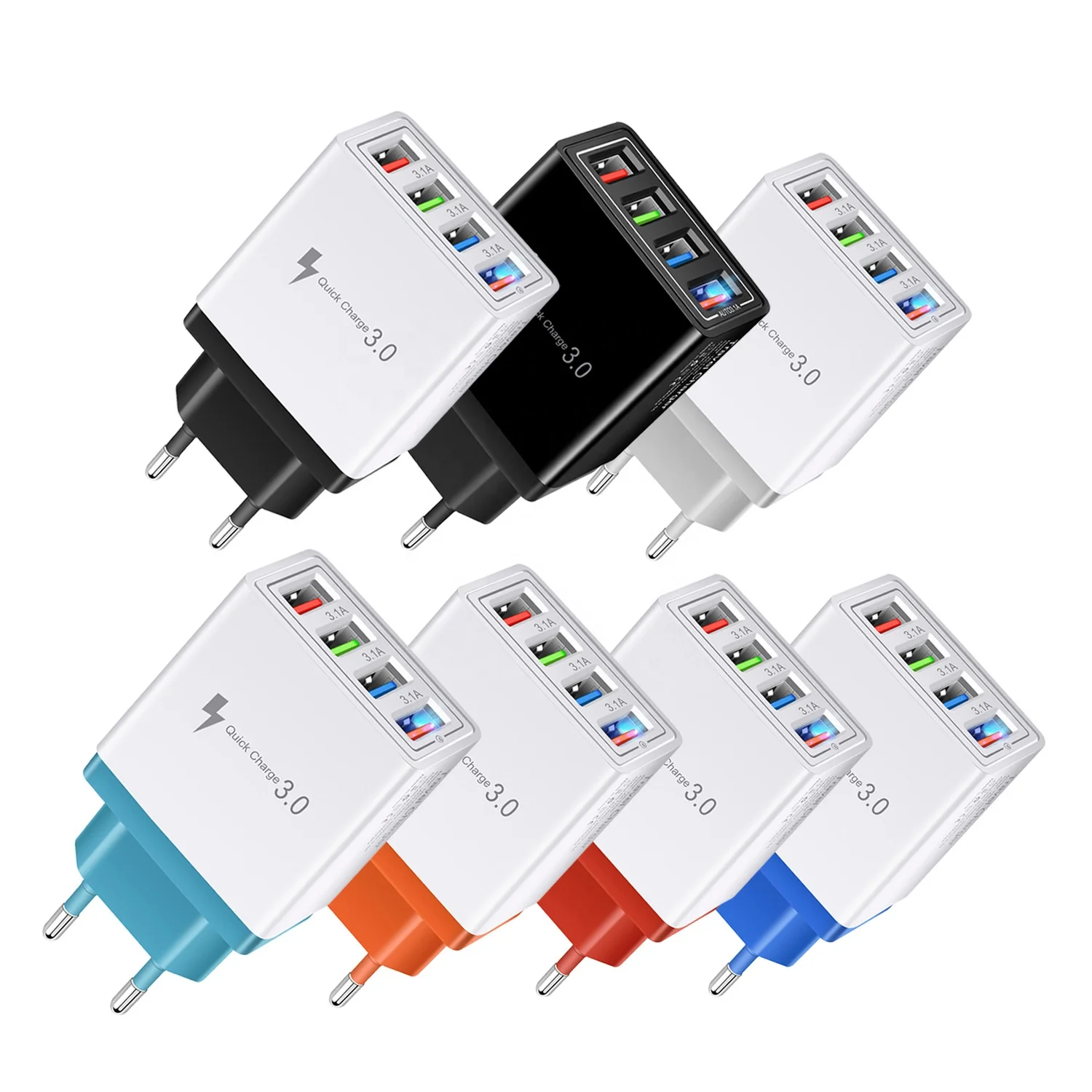 Drogon US EU UK вилка QC3.0 Быстрая зарядка 4 порта 5 в USB адаптер питания настольное настенное зарядное устройство
