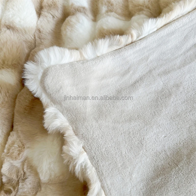 Soft Korean Fleece Throw Thick Fur Blanket For Winter Decorations