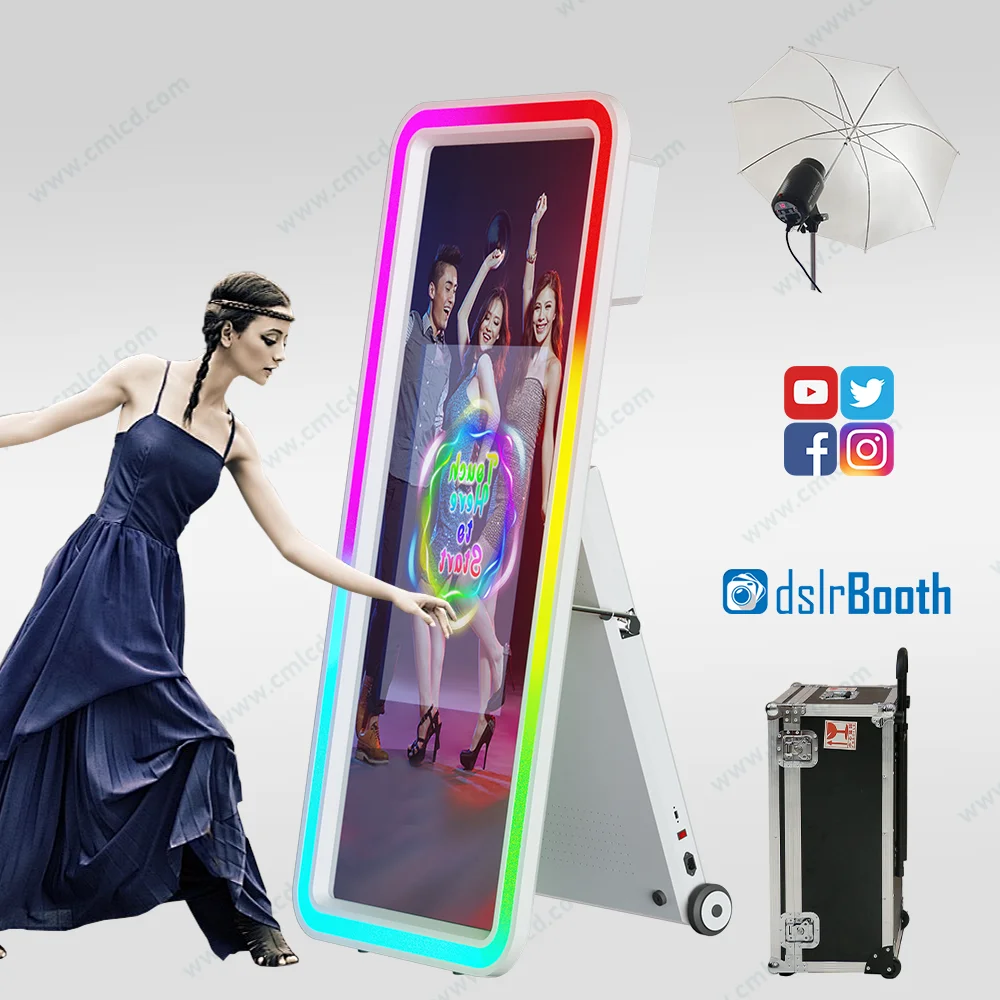 Touch Screen DSLR Photobooth: Party Photo Booth for Instant Camera Snapshots and Sharing
