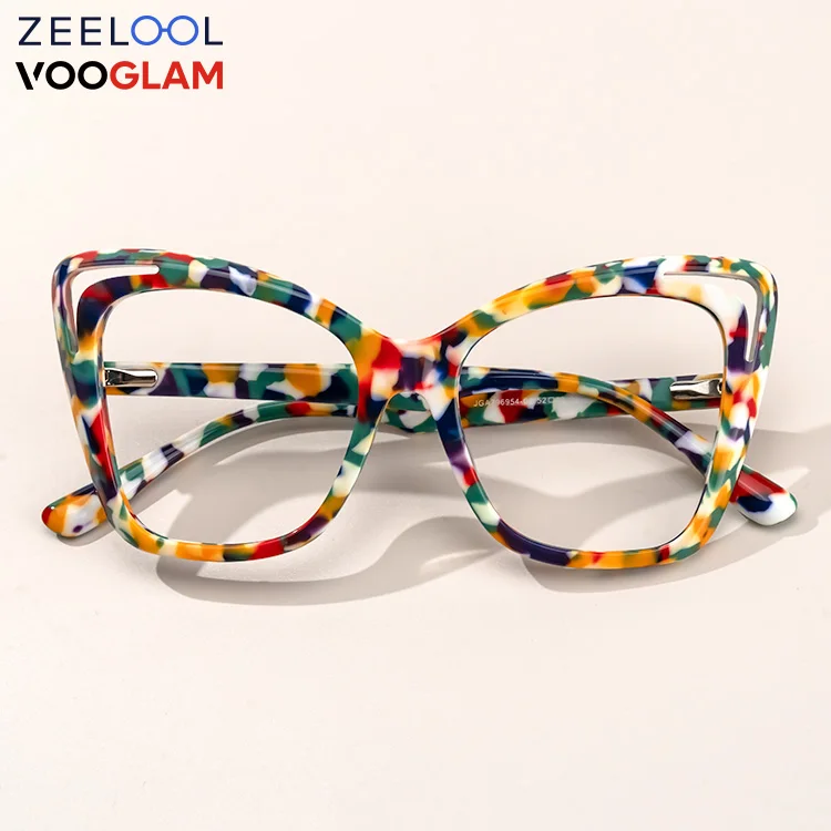 Zeelool Vooglam Butterfly Stylish Floral Eyewear Frames Acetate Cat Eye  Computer Glasses Factory Spectacles Eyeglasses Frames