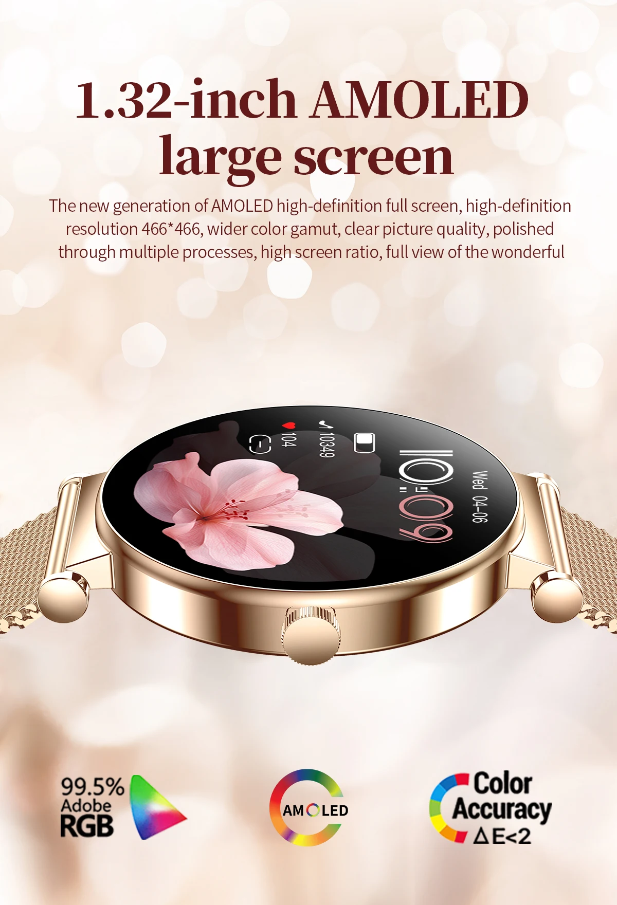 Lc26 Smartwatch Lady Health Monitoring 1.32inch Amoled Screen Bt Calling 6.8mm Ultra-thin Heart Rate 2025 Smart Watch Woman - Buy Smart Watch 2025 smart Watch Woman lc26 Smartwatch
