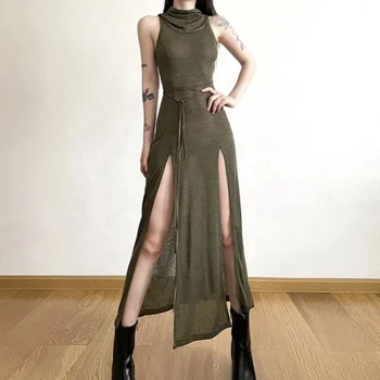 Hooded Midi Dress for Women | Y2K & Goth Sexy Clothing ODM