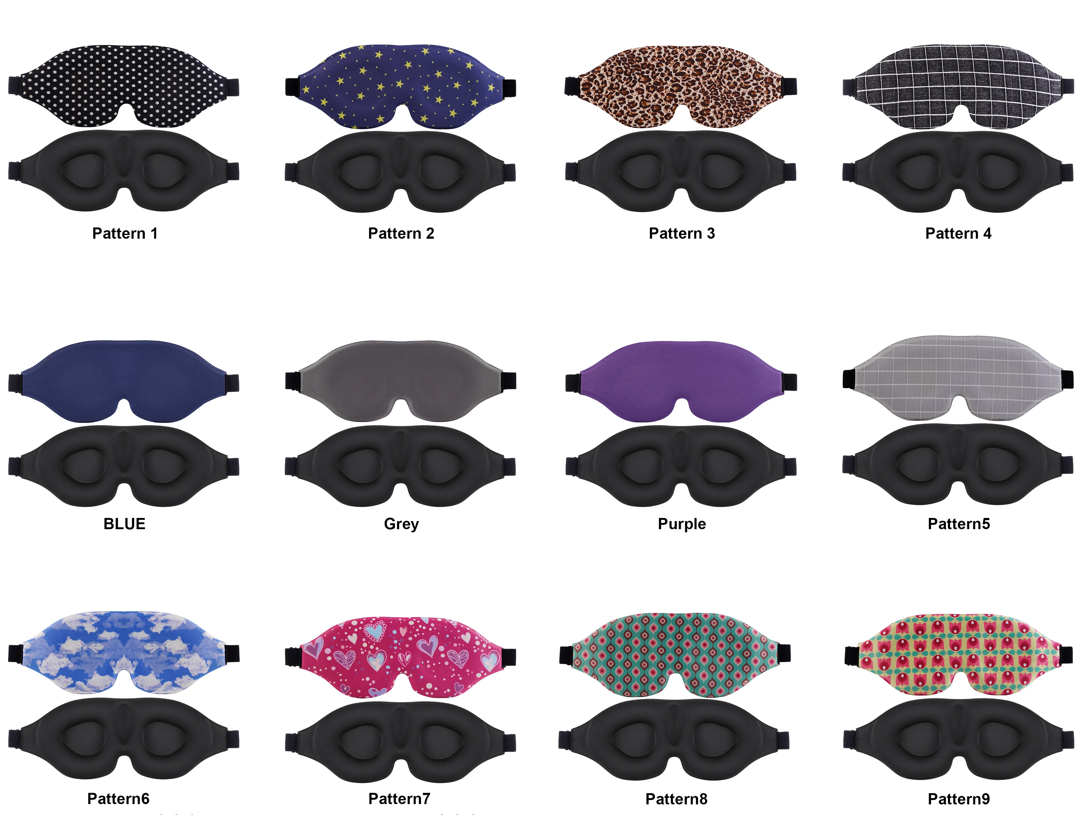 Factory Wholesale Adjustable Custom Private Label Memory Foam Travel 3d